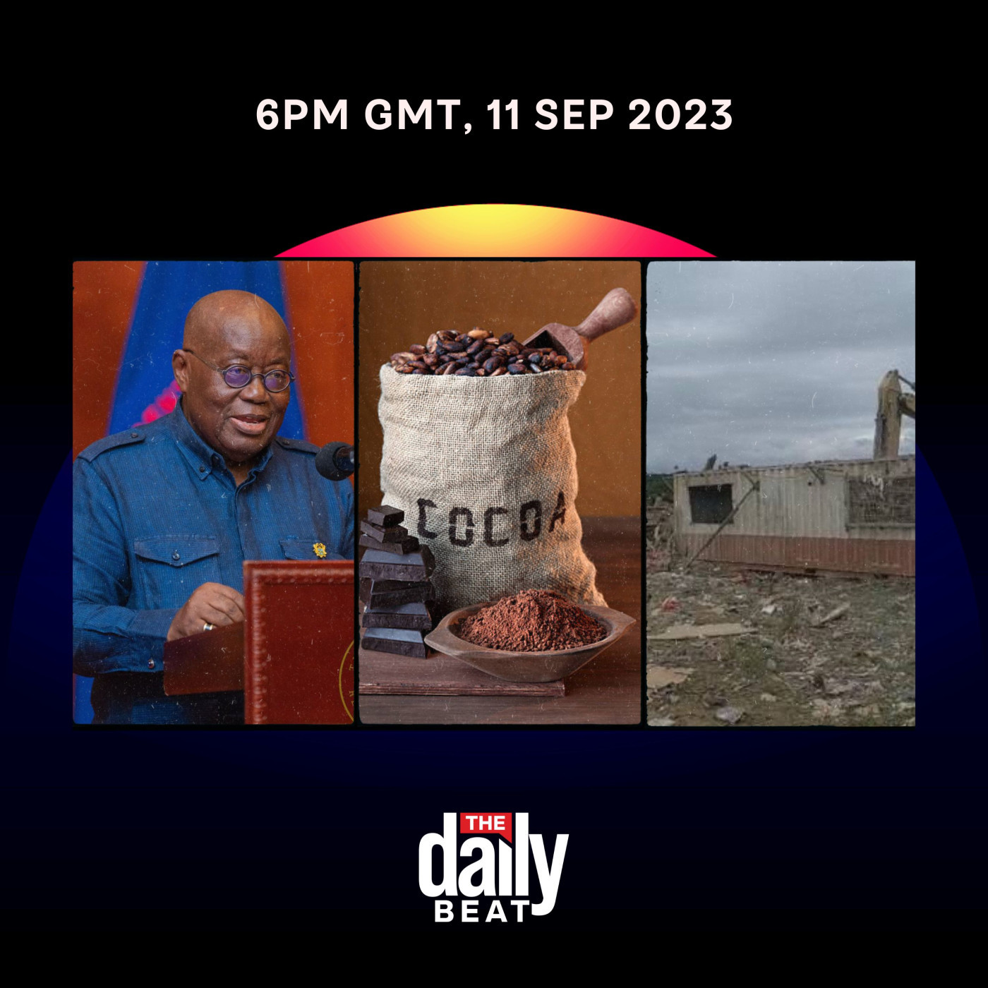 6PM GMT: Explosion at Anto-Aboso quarry site kills several people, Bag of cocoa beans to sell at GH¢1,308 & more-Daily Beat episode artwork